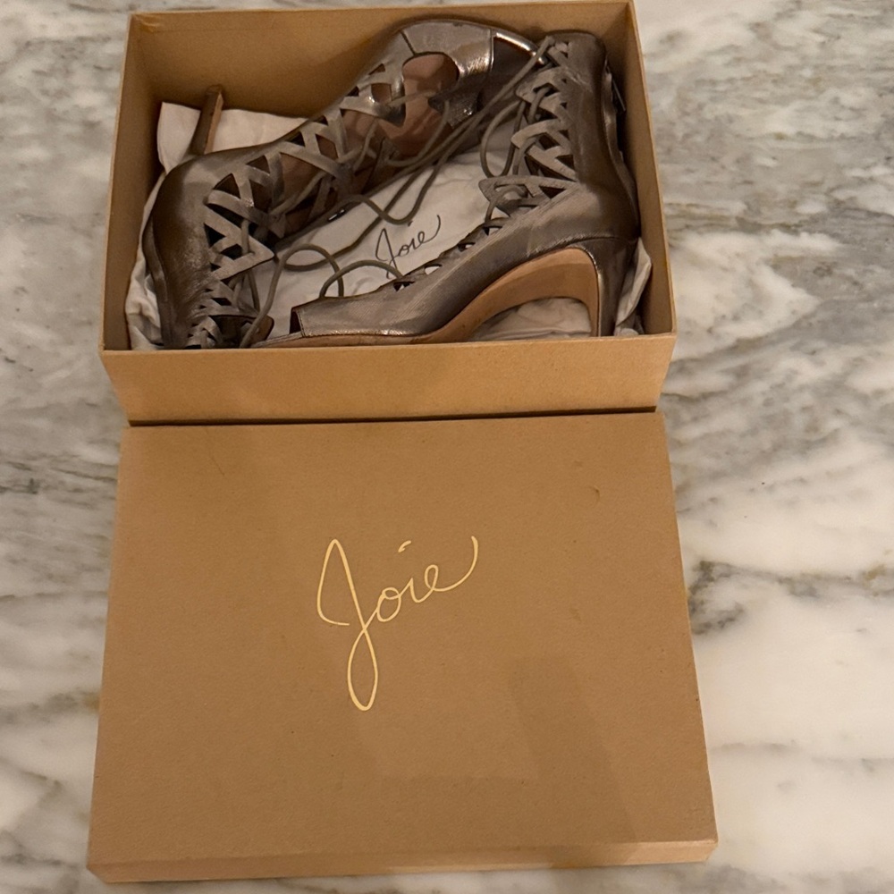 Joie Women's Shimmering Lace-Up Heels